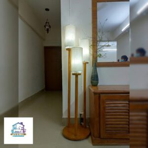 Corner Lamp with 3 Stand - Gold